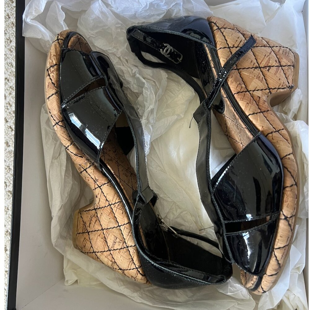 ✨ CHANEL Vintage Patent Leather Gladiator Platform Sandals | Cruise 2007 ✨